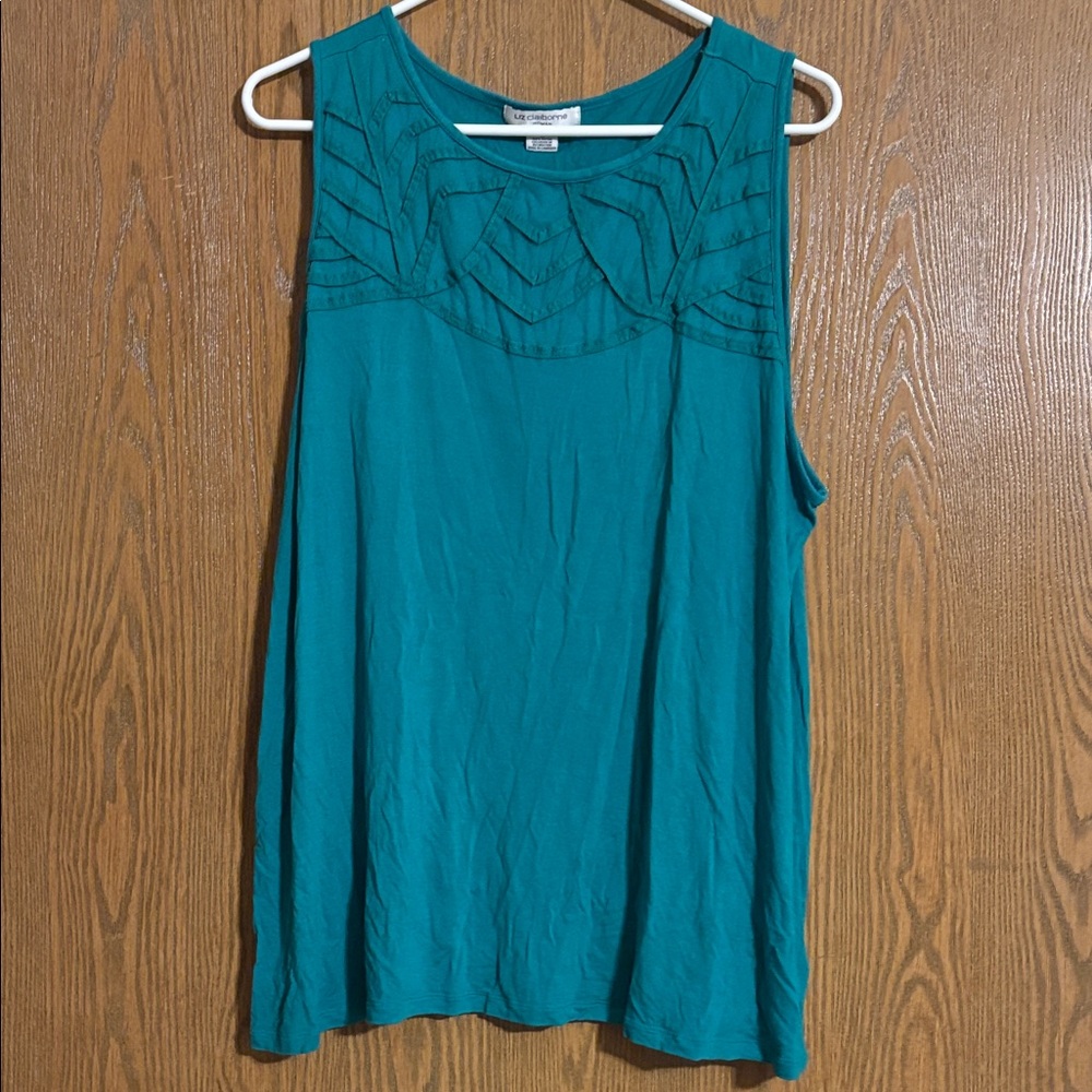 Liz Claiborne Teal Sleeveless Women's Top Size 1X